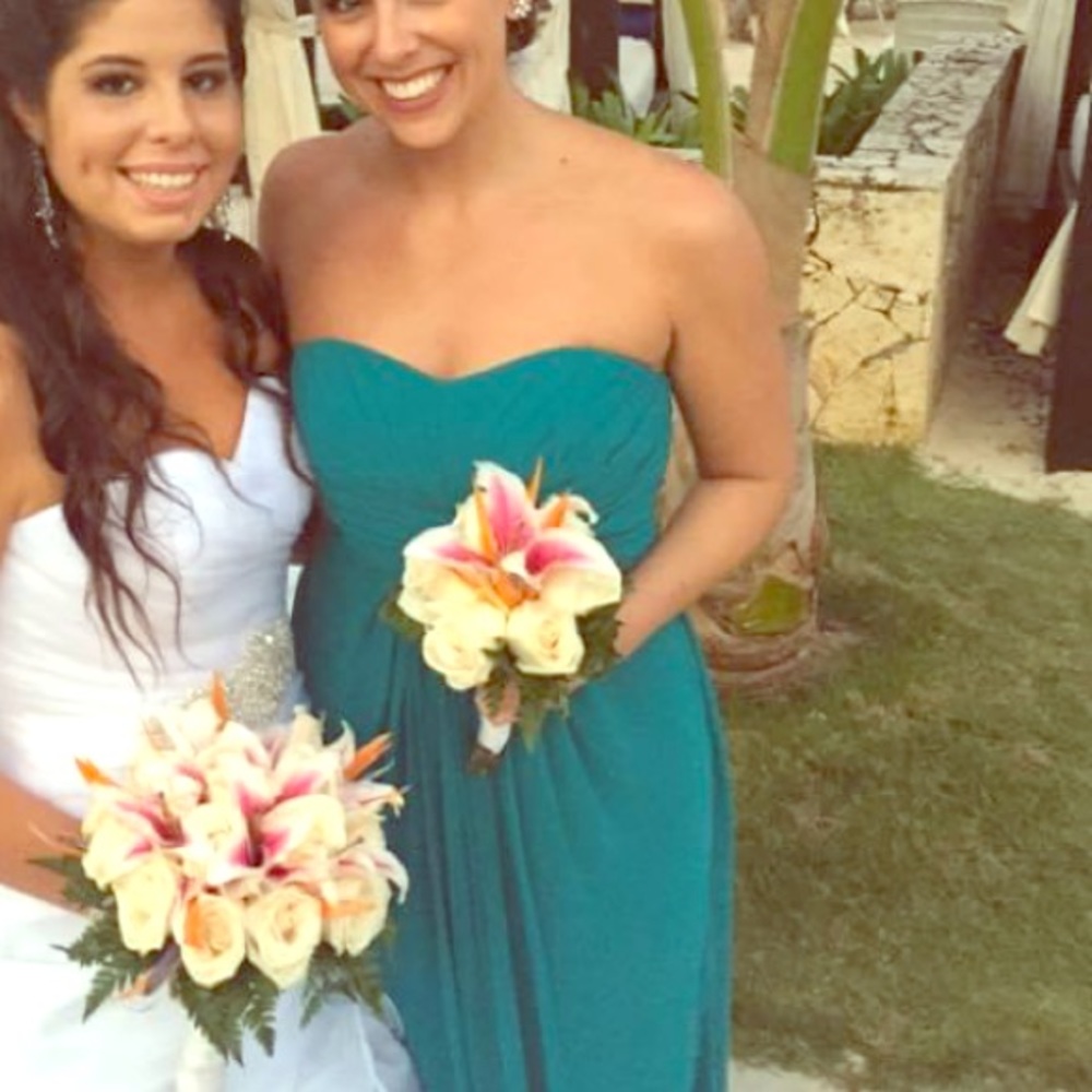 David’s Bridal Strapless - Oasis